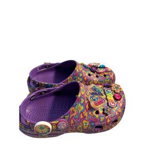 Lisa Frank crocs collaboration clogs women’s 6 with Jibtz rare neon purple